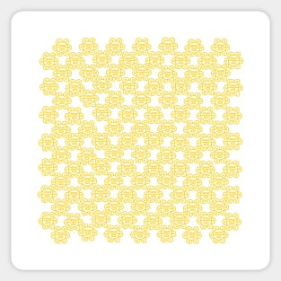 Dark Yellow Sun Pattern Sticker